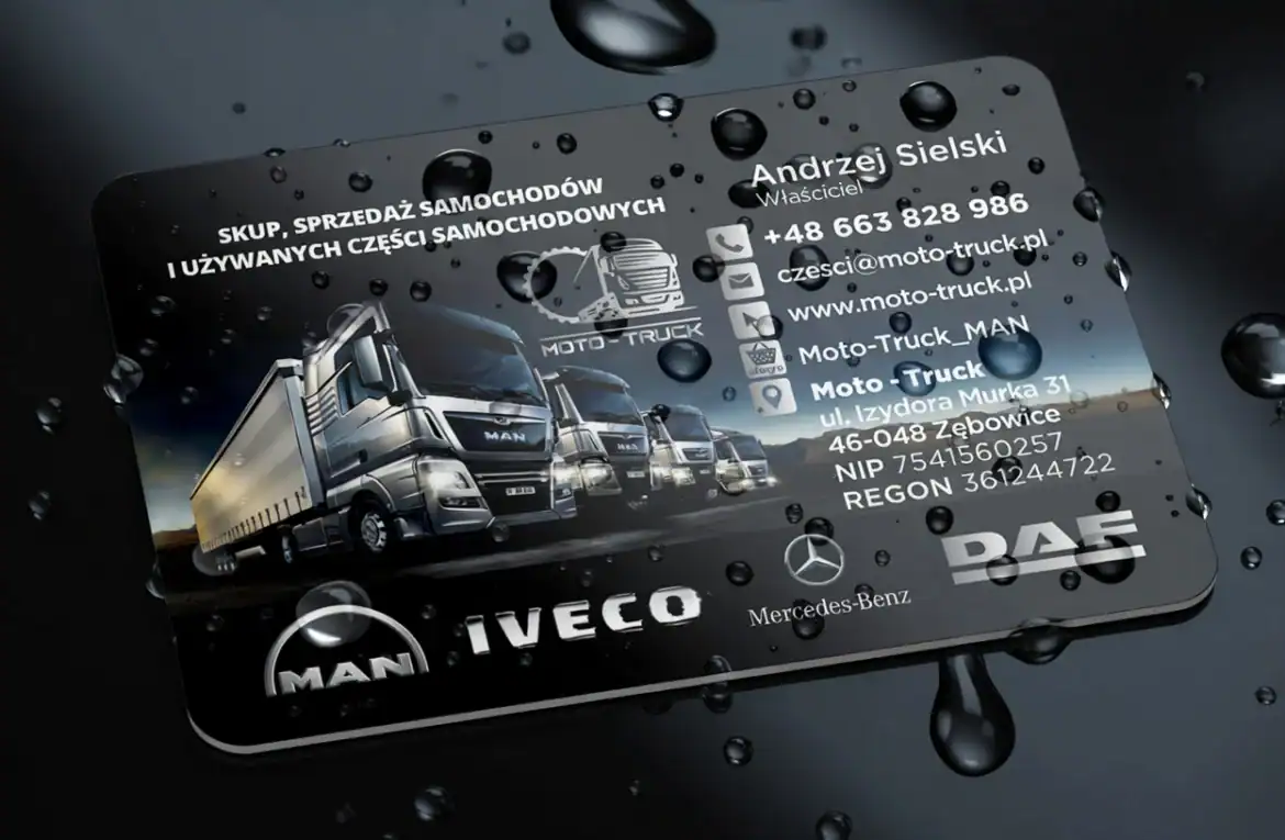Białe matowe wizytówki plastikowe PVC 0,7 mm, DrukXpert