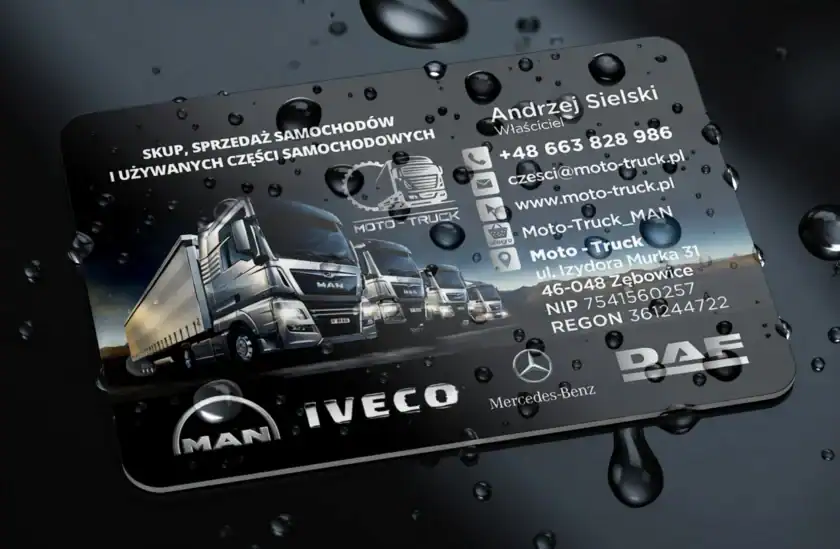 Białe matowe wizytówki plastikowe PVC 0,7 mm, DrukXpert
